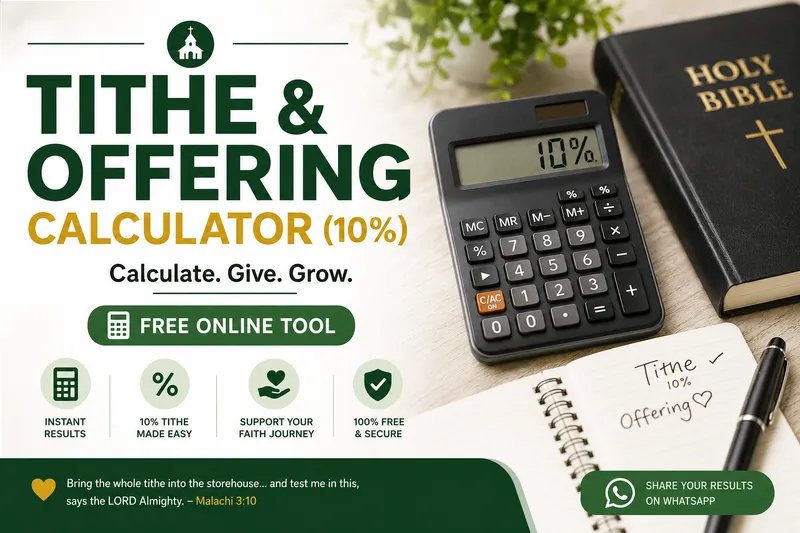 Tithe and offering calculator for Kenyan churches and global Christians